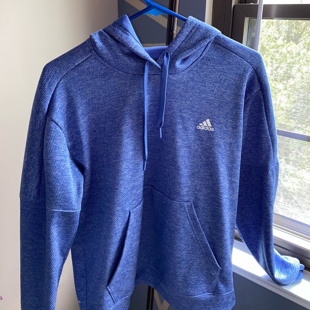 blue/purple Adidas hoodie